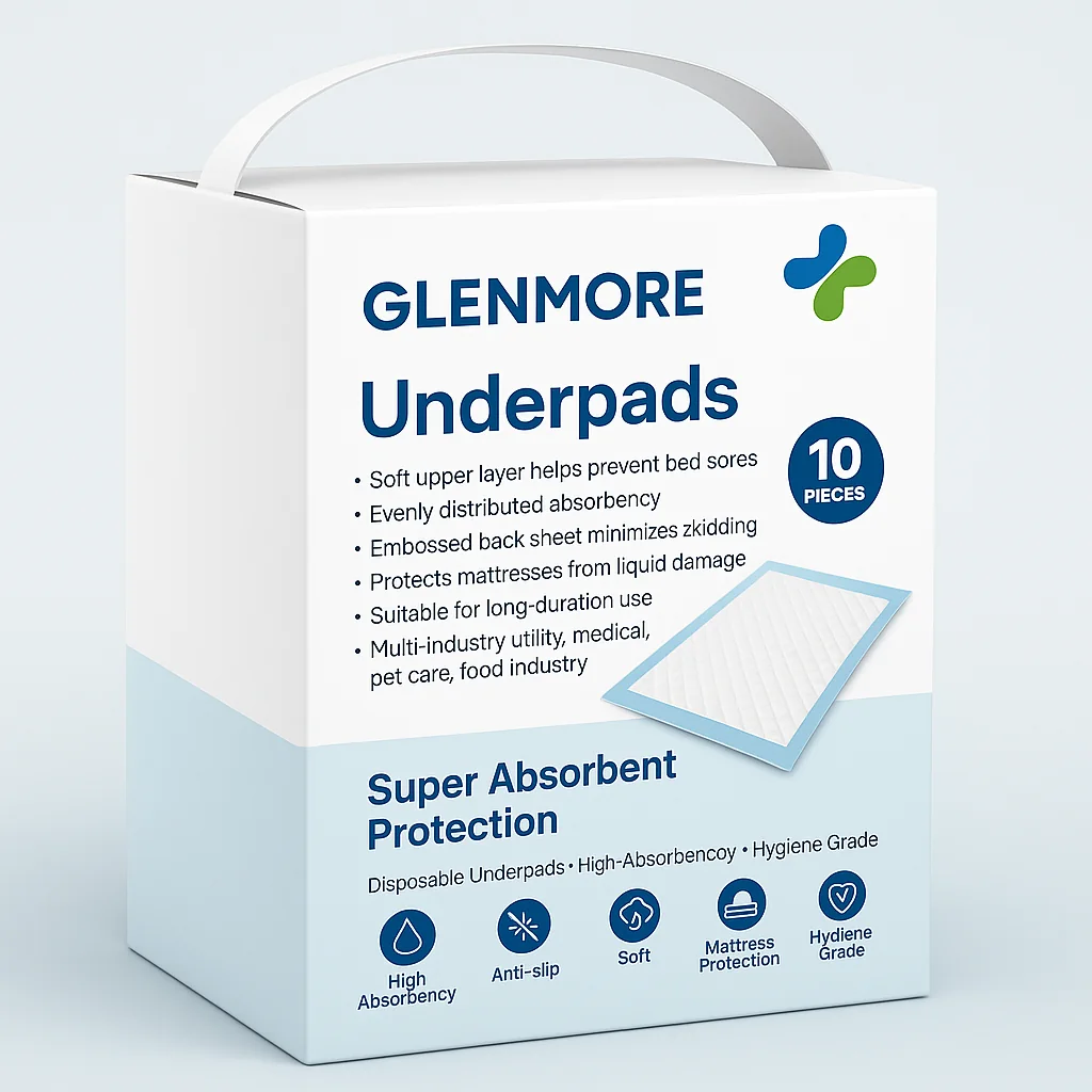 Glenmore underpads product pack